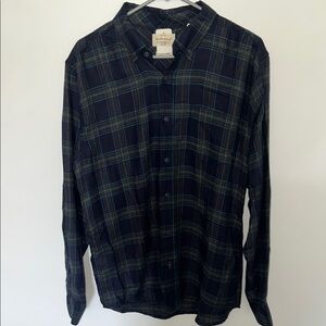 NWOT Men's Plaid Shirt - Blue and Green